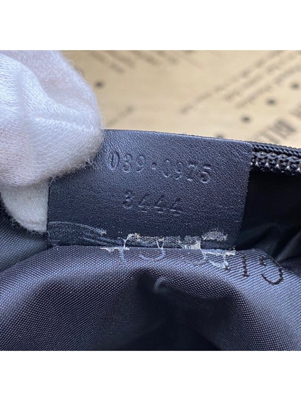 Gucci Handbag Pouch Clutch Nylon Black Business Travel - Picture 4 of 15